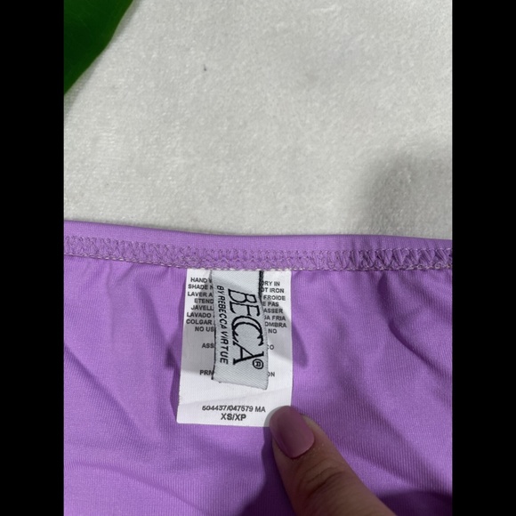 NWT Becca‎ Color Code Side Tie Bikini Bottoms Purple [SZ XS ] - Picture 2 of 8